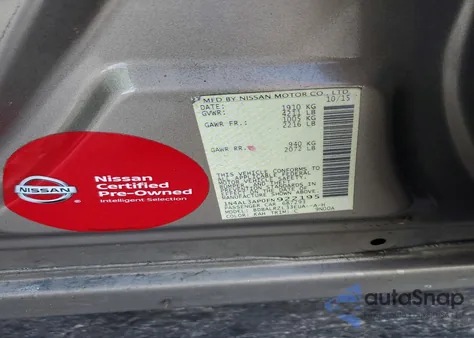 2015 Nissan Altima 2.5 Sl z USA, uszkodzony, nr VIN 1N4AL3AP0FN922195